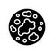 urticaria skin disease glyph icon vector illustration