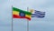 Uruguay and Ethiopia flag