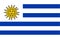 Uruguay flag vector.Illustration of Uruguay flag