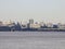Uruguay river and the cityscape of Uruguaiana, Brazil - viewed from the Costanera Park by the Uruguay river
