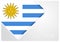 Uruguayan flag design background. Vector illustration.