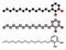 Urushiol poison ivy allergen molecule. Also present in poison oak, lacquer tree and poison sumac. Urushiol is a mixture of closely