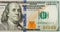US 100 dollar bill close up, USA federal fed reserve note fragment