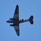 US Airforce plane dropping parachutists