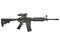 US Army carbine with optical sight isolated on a white background