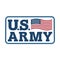 US Army emblem. Flag of America. Armed forces of United States s