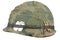 US Army helmet Vietnam war period with camouflage cover goggles and dog tags