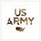 US Army original font inscription in camouflage with USA map. Flat vector illustration EPS10