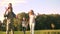 US army soldier with family in park