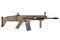 US ARMY tan colored SCAR carbine isolated on a white background