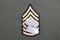 Us army uniform with blank dog tags and sergeant rank patch
