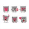 Among us button task cartoon character with love cute emoticon