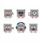 Among us button task cartoon character are playing games with various cute emoticons