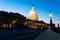 US Capitol building at night