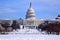 US Capitol Dome Houses Congress Snow Washington DC