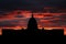 US capitol at sunset