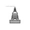 US capitol washington dc. Vector illustration decorative design