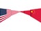 Us china conflict abstract jigsaw vector