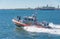 US Coast Guard boat protecting the Staten Island Ferry