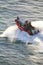 US Coast Guard motorboat sailing