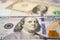 US dollar banknotes money, economy finance exchange trade investment concept