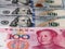 US dollar and chinese yuan background, economy finance trade con