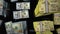 US Dollar and Madagascar Ariary money exchange loop animation