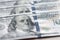 US fiat money, dollar bills with Franklin closeup