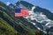 US Flag at Byron Glacier