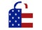 US flag lock symbol