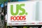 US Foods sign on delivery truck. Keeping kitchen cooking slogan. US Foods is an American foodservice distributor - San Jose,