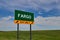 US Highway Exit Sign for Fargo