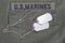 Us marines uniform with blank dog tags