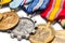 US Military Medals Close Up