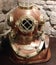 US Navy Divers Helmet in Bar Ship Inn on Lindisfarne The Holy Island