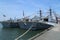 US Navy guided-missile destroyers USS Bainbridge and USS Farragut docked in Brooklyn Cruise Terminal during Fleet Week 2016