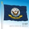 US Navy official flag, United States, vector illustration