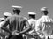 US Navy sailors from the back. US Navy army