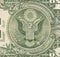 US one Dollar bill, close up, seal USA