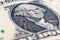 US one dollar bill closeup macro, 1 usd banknote, George Washing