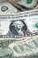 US one dollar bill closeup. usd banknote. George Washington portrait. United states money.