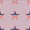 US patriotic stars seamless pattern on red and.