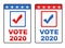 US presidential Voting different choice Paper Documents for 2020 Election illustration Vector for poster