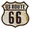 US Route 66 Sign Grunge Vintage