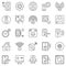 US Smart Socket outline icons. Vector smart sockets signs