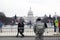 US soldier faces Capitol building during Inauguration of Donald