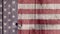 US Stars And Stripes Flag Wooden Fence, Pan Shot