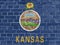 US States Concept: Kansas Flag Wall
