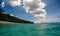 US Virgin Islands, USA â€“ 2019. Tourists on honeymoon Beach in St John - US Virgin Islands