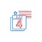 USA, 4th of July, calendar icon. Element of USA culture icon. Thin line icon for website design and development, app development.